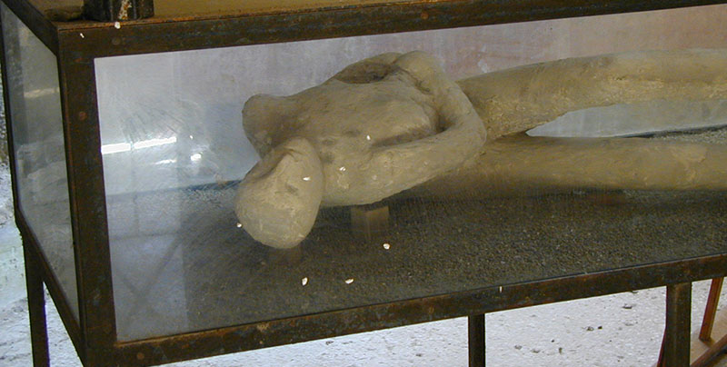 Plaster Cast at Pompeii Archaeological Site